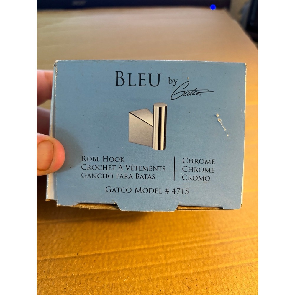 GATCO Robe Hook in Chrome, From the Bleu Collection #4715